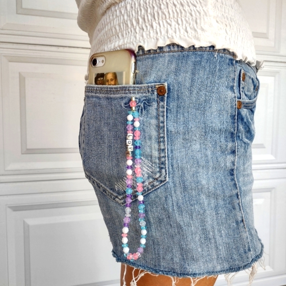 Cute TikTok Fashionable Good Luck Beads iPhone Chain
